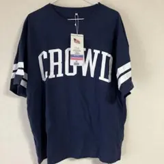 terawearemuCLOSSHIカレッジロゴフットボールTシャツネイビーLLのサムネイル