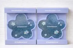 【2枚セット】STARBUCKS SAKURA2026コースター　桜　水色　青