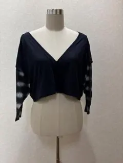 OPENING SEREMONY レイヤードVネック長袖ショートTシャツのサムネイル