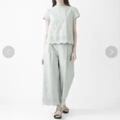 ブルーレーベルクレストブリッジ フェミニンスカラップレース セットアップ 38