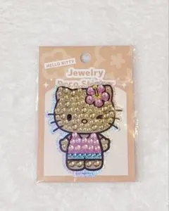 サンリオ　ジュエリーデコステッカー　日焼けキティ　ハローキティ