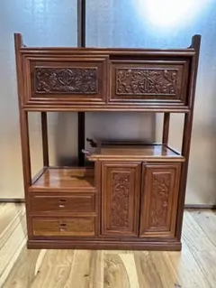 茶道具 水指棚 宗桂箱書 溜塗 茶棚 外箱付 L305 - メルカリ