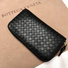 ✨極美品✨ボッテガヴェネタ　長財布　ラウンドファスナー　ブラック　ナッパレザー