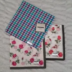 新品　renomaハンカチ３枚セット