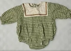 バースデイ　conoco チェック柄　ロンパース　70