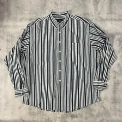 90s j.crew 巨人ロゴ マルチ ストライプ シャツ