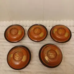 漆器椀セット 5個 金色装飾
