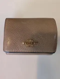 COACH ベージュ 三つ折り財布