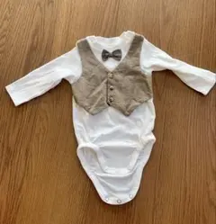 H&M オーガニックコットン ベスト風ボディスーツ 62サイズ