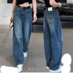 ハイウエスト デニムパンツ