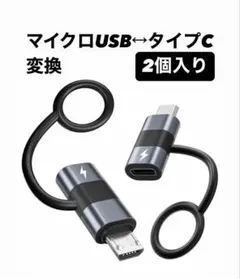 Micro USB、Type-C 変換 2個入り