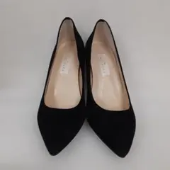 【美品】INDIMARK ハイヒール　黒　スエード　0212-014