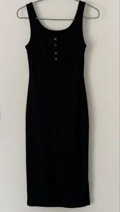 SHEIN キャミロングワンピース 黒 S