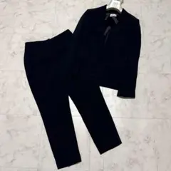 美品✨ プラステ スーツ セットアップ ノーカラージャケット パンツ ネイビーのサムネイル