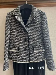 ギャバジンK.T ツイードジャケット 11号
