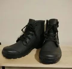 レイン ショートブーツ 防水素材　ブラック　スニーカー風