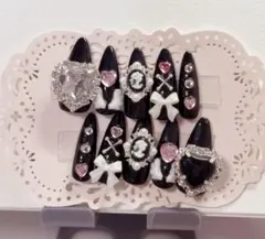 【現品・匿名配送】量産 地雷 サブカル ゴテゴテ 女児 ネイルチップ ❤︎