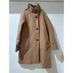 美品　コントワー・デ・コトニエ ウールコート スタンドカラー　9号　キャメル秋冬のサムネイル