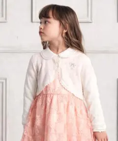 新品組曲anyFAMフォーマル ボレロニットカーディガン120cm子供用女の子白