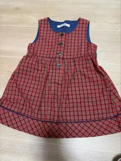 familiar チェック柄ノースリーブワンピース