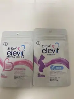 U Elevit 葉酸 800μg ＆ 植物性DHA 30日分セット - メルカリ
