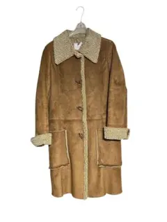 【小柄さん】 WORLD WIDE LOVE ベージュ ムートン ロングコート