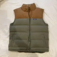 patagonia ダウンベスト L オリーブグリーン/ブラウン