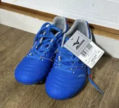 新品 タグ付 ミズノ ソニッククラブJr サッカーシューズ ブルー 19.5cm