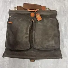 A486【激レア】BRIC’S ガーメントバッグ 特大 ヌメ革 オールレザー