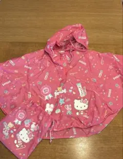 ハローキティ ベビーレインポンチョ ピンク