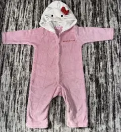 ハローキティ フード付きロンパース　80cm 楽天市場】ハローキティ（カバーオール・ロンパース｜ベビー