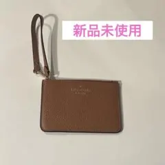 ケイトスペードニューヨーク リストレット パスケース 定期入れ ブラウン レザー