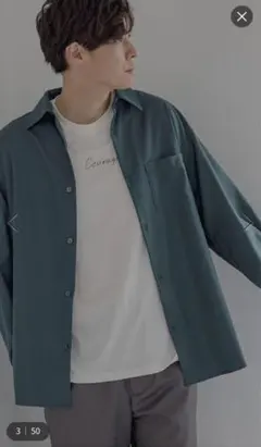 【タグ付き新品】LAKOLEスムースTRレギュラーシャツ