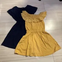 【GAP】キッズ ワンピース 2枚セット ネイビー イエロー
