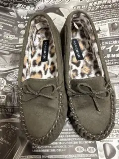 MUMU & CO. オリーブグリーン モカシン