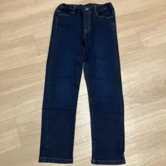 GU ジーユー ダークブルー ストレッチ デニム パンツ 150cm