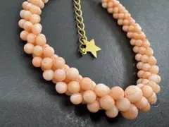 M6745 珊瑚　プレスレット　ヴィンテージ アクセサリー