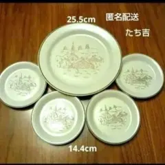 たち吉　Adam＆Eve　アダム&イブ　ケーキ皿　5枚セット　パーティー皿のサムネイル
