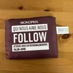 MONOPRIX エコバッグ 折りたたみ ボルドー