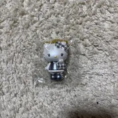 ハローキティ キーホルダー ホワイト シルバー 千鳥柄