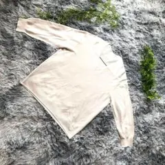 イッツインターナショナル【M】ベージュ Vネック Tシャツ ゆったり 春