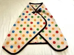 ミキハウス　ベビー ポンチョ 水玉模様