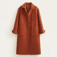 あいこ様専用　ロング ウール コート L レディース モヘア混 ステンカラー