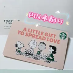 スターバックス カード PEANUTS LOVE PIN未削りのサムネイル