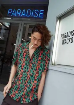 WACKO MARIA】ワコマリア レオパード オープンカラーシャツ レーヨン