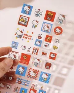 サンリオ正規品 ハローキティ KITTY 限定 クリアタイルシール ぷっくり