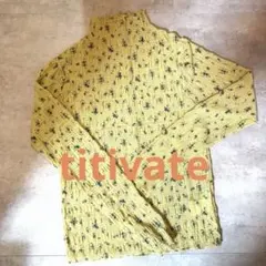 titivate フラワー柄シアーカットソー　イエローのサムネイル