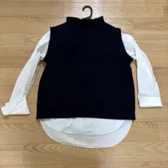 【未使用/美品】mao made ネイビー ニットベストとシャツのセットのサムネイル
