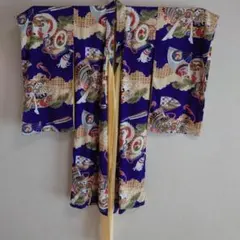 子供用 紫色 和風着物