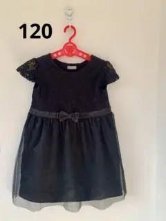 半袖　 フォーマルドレス ワンピース 黒　120